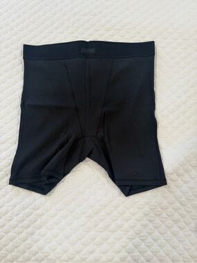 SKIMS Black Ribbed High-Rise Boxer Brief